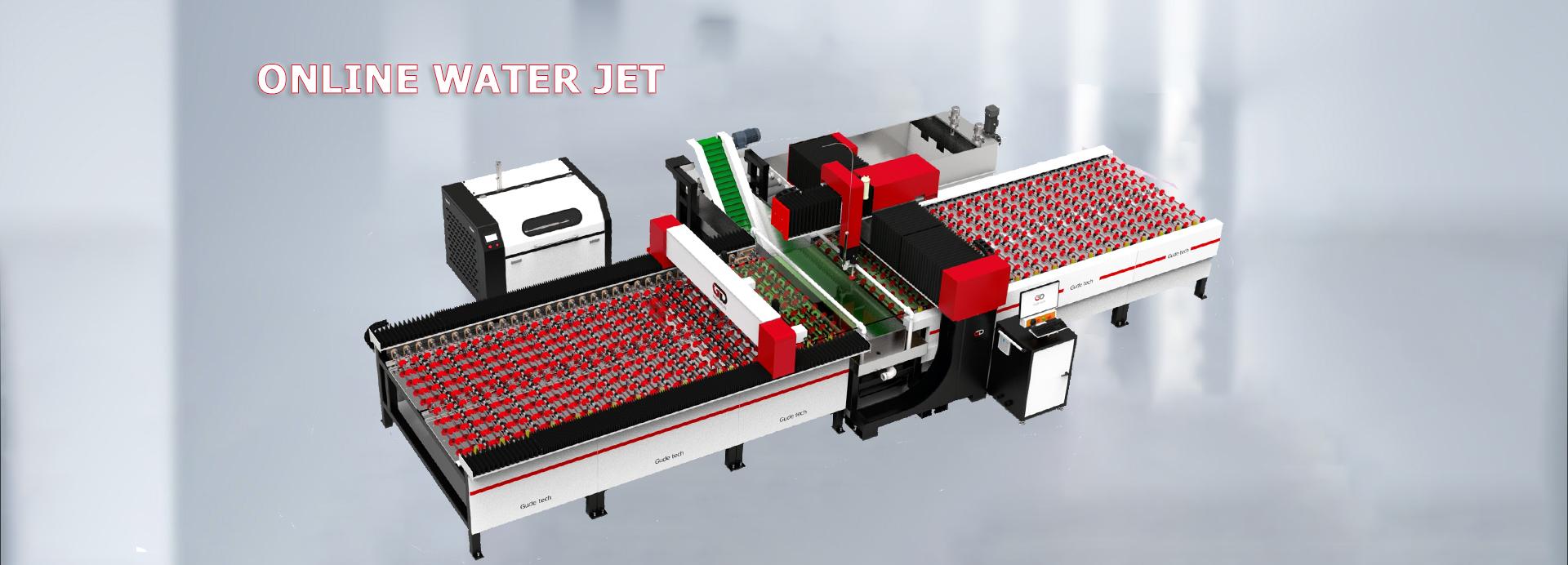 Online waterjet cutting machine equipment